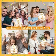 Surprise Birthday Money Box Cash Gift Pull Out Card 100 PCS Clear Bags