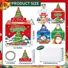 Christmas Money Box Cash Gift Pull Tree Snowman Santa Elk Surprise Merry 4 Pack