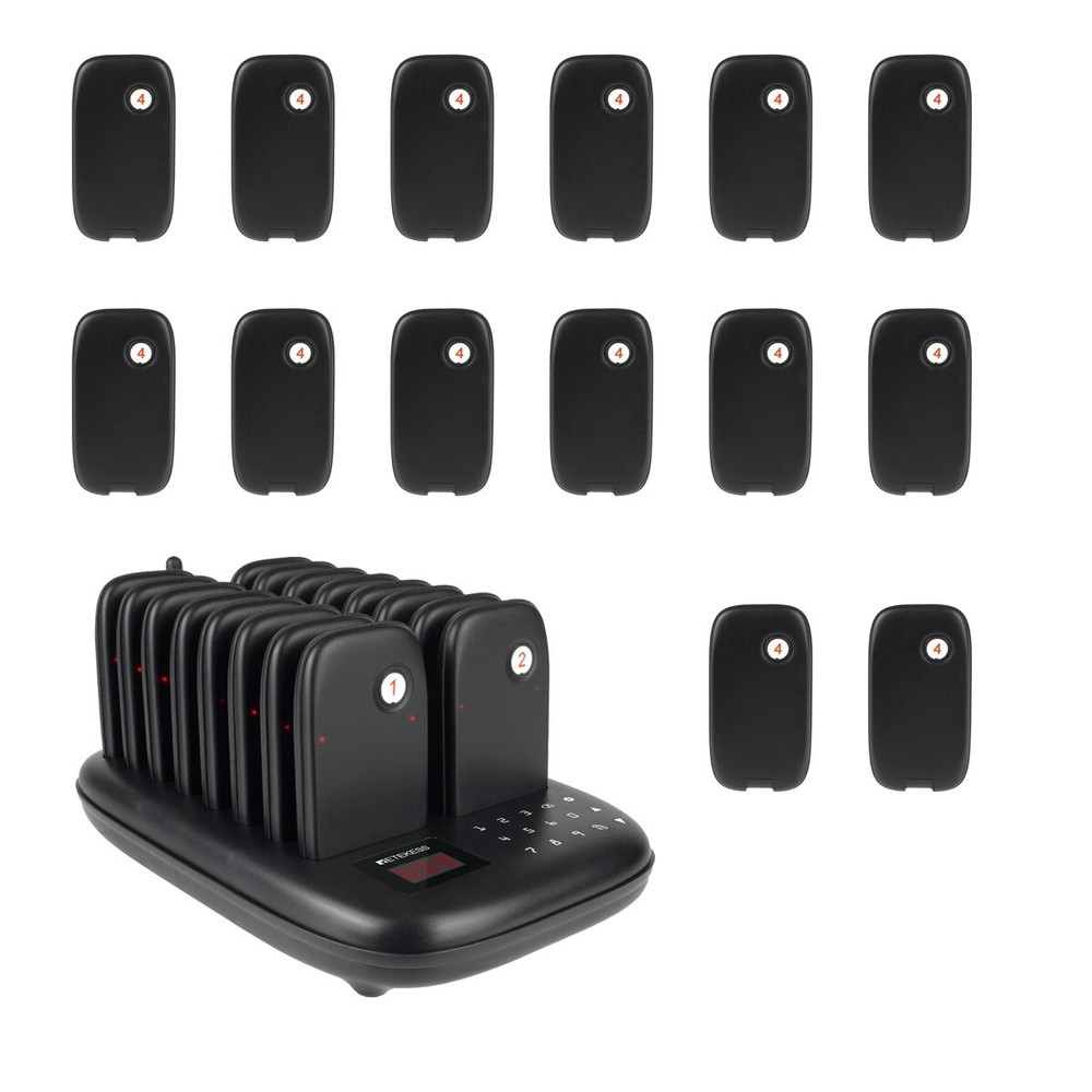 Retekess TD175 Wireless Restaurant Pager Queuing Calling System 30 Buzzers Cafes