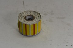 Zebra Direct Thermal Opaque Paper Labels 1.25″ x .625″ Yellow Red Stripe 600 Ct