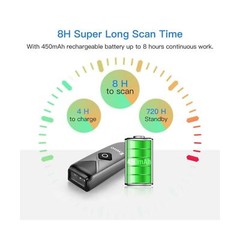 2-Pack Eyoyo Mini QR 2D&1D Bluetooth Barcode Scanner Portable Wireless Barcod…