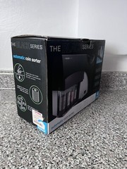 The Black Series 4-Barrel Automatic Coin Sorter Black with Coin Sleeves