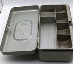 CCC Products Top Metal Cash Box Container Storage Safe Steel Box with Tray