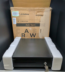 Volcora 16″ Auto Open Cash Drawer 5 Bill 6 Coin POS RJ11 NEW Open Box