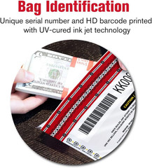 Cash Transmittal Bags | 12W X 16H | Pack of 100 | Unique Alphanumeric Numbering