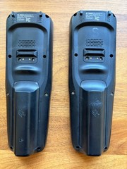 Zebra MC2200 Mobile Barcode Scanner Lot of 2 w/ Cradles, Batteries, Handles