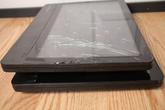 2x Partner Tech FS156 / AUO TPK GP Wireless Touch Screen Tablet CRACKED SCREEN