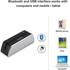 Bluetooth MSRX6BT Magnetic Stripe Card Reader Writer Encoder Mini Portable