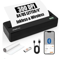 Rongta Portable Thermal Wireless Ink-less A4 Printer Dark Grey – Factory Sealed