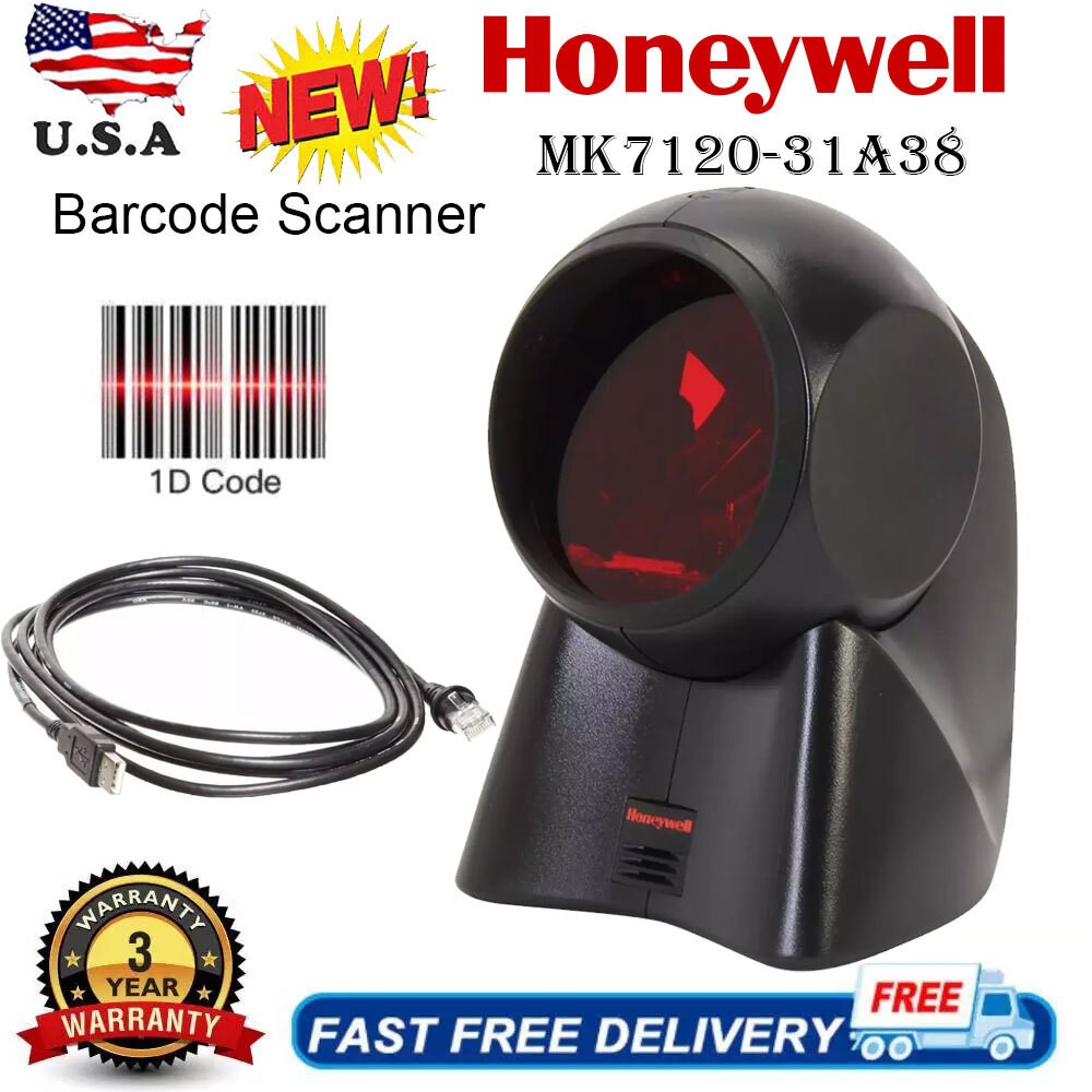 Honeywell MK7120-31A38 Omnidirectional 1D Barcode Scanner W/ USB Cable US Stock
