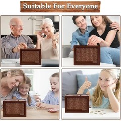 $10000 Money Saving Challenge Box Cash Vault Wooden Savings Box Cash Saver w/pen