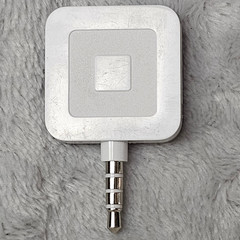 Square Magstripe Credit Card Reader Headphone Jack 3.5mm White Untested S4