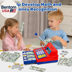 Calculator Cash Register Toy Gift for Kids Age 3, 4, 5, 6, 7, 8+ Year Old, 103 P