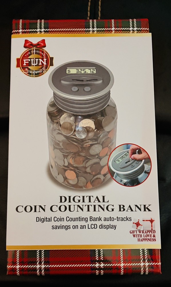 ✅ New Digital Coin Counting Bank Digital coin bank auto track saving￼LCD display