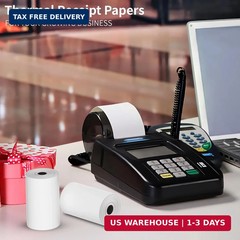 (10 Rolls) NefLaca Thermal Receipt Paper 3 1/8 x 230, 10 Rolls Receipt Paper POS