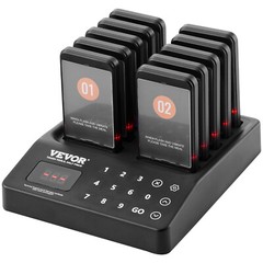 VEVOR Restaurant Wireless Pager System 10 Beepers Guest Queuing Calling Touch