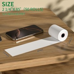 Thermal Receipt Paper Rolls POS Cash Register Credit Card 2 1/4×85 Ft 50 PCS