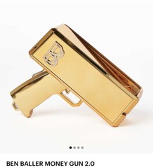 ICED OUT Ben Baller Gold Money Gun 2.0 With Ben Baller Bucks.