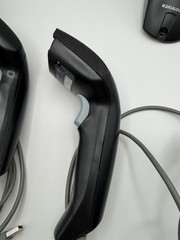 2 x Datalogic Heron D130 Black Handheld Barcode Scanner with Stand WORKS!