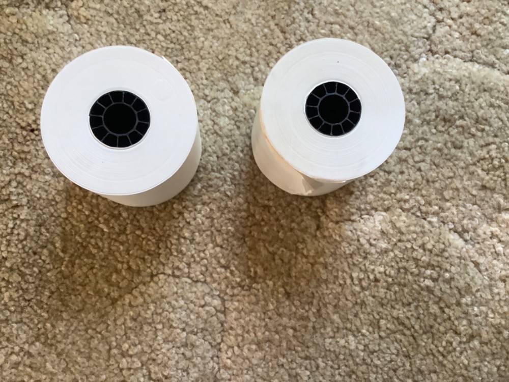 OFFICE MAX 2-1/4 in x 130 ft Bond Receipt Paper Rolls (57mm x 39m) OM98103 2pk