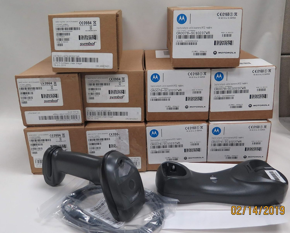 LI4278 Wireless 1D Barcode Scanner with Cradle and USB Cable
