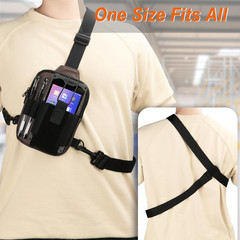 Scanner Holster Universal Barcode Scanner Chest Harness Carrying Case Brown