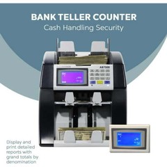 AccuBANKER AB7500 Mix Value Bill Counter USD EUR Counterfeit Detector Bank Grade