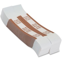 5000 – Brown $5,000 Currency Straps – Self-Sealing Adhesive – Cash Money Bands