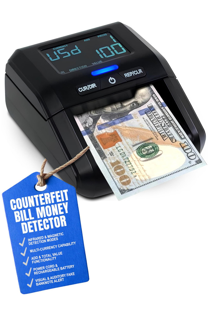 Better Office Products Counterfeit Money Detector Machine, Portable…
