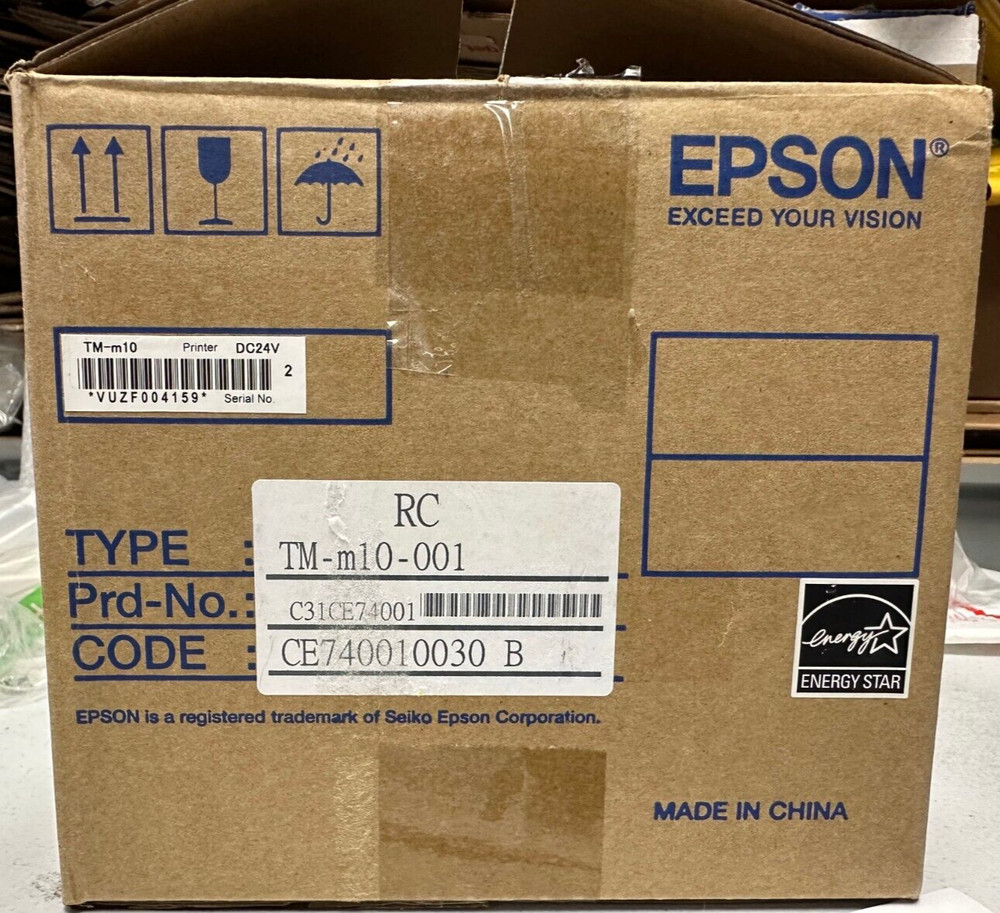 EPSON TM-M10 Compact 2″ Receipt Printer, Auto-cutter, USB, White, c31ce74001