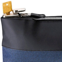 Locking Zippered BANK MONEY BAG 2 Keys BLUE cash Night Deposit MASTER LOCK 7120D