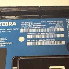 Zebra TC720L-0ME24B0-FT Touch Computer Mobile Computer Barcode Scanner & Battery