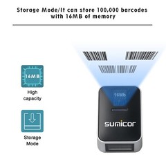 Ring Scanner Sumicor Wearable Finger Bar Code Reader Portable Mnin 3-In-1 Usb