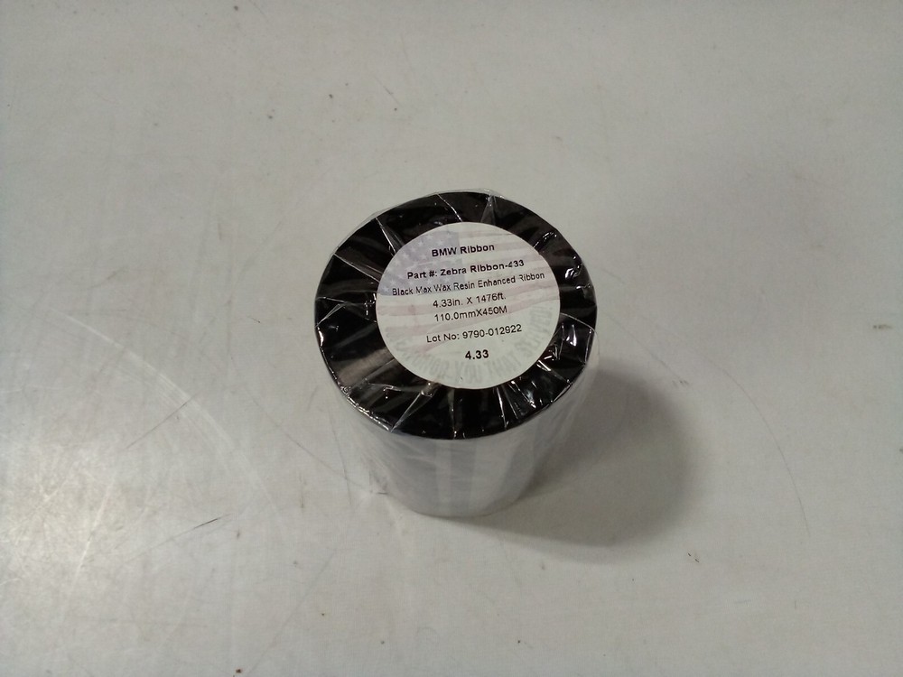 Zebra Ribbon Max Wax Resin 4.33″ X 1476ft Zebra Ribbon-433
