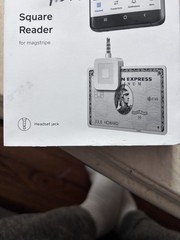 Square A-PKG-0206-01 Credit Debit Card Reader, White for Apple iPhone/Android