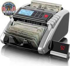 Money Counter Machine with Value Count, Dollar, Euro UV/MG/IR/DD/DBL/HLF/CHN Cou