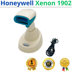 Honeywell Xenon 1902 Barcode Scanner w/Battery; Base & USB Cord 1 YEAR WARRANTY