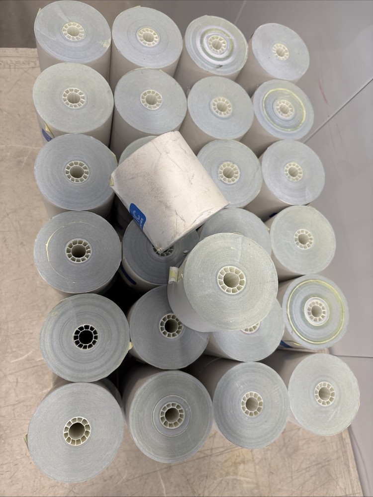 3 X 90 Feet, 2 Ply White/Canary, Kitchen Printer Paper Carbon Less 50 Rolls