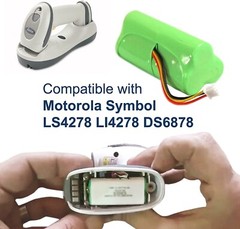 10-Pack Battery for Motorola SYMBOL LS4278, LS-4278, LS4278-M Barcode Scanner
