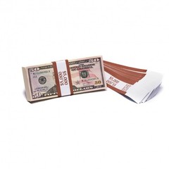 5000 – Brown $5,000 Currency Straps – Self-Sealing Adhesive – Cash Money Bands
