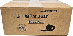 3 1/8 x 230 60GSM THERMAL POS RECEIPT PRINTER ROLL PAPER BPA FREE USA 50 ROLLS
