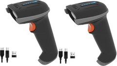 2PCS Tera Barcode Scanner Wireless 1D Versatile 2in1 2.4Ghz Wireless + USB 2.0