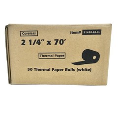 (50 Rolls Coreless) vx520 Special 2 1/4 x 70 thermal paper (2.25 inches x 70f…