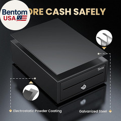 Cash Register Drawer 8″ Mini: 4 Bill 6 Coin Small Cash Drawer Auto Open with Med
