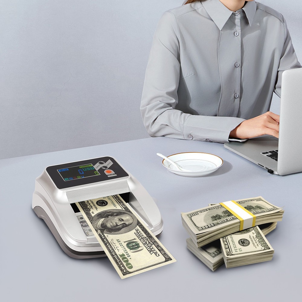 Portable ABS USD Money Detector Lcd Display W/ UV MG & IR RGB Detection Features