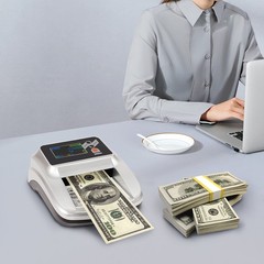 Portable ABS USD Money Detector Lcd Display W/ UV MG & IR RGB Detection Features