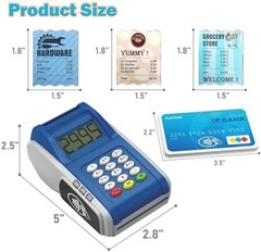 Payment Terminal Toys, Point of Sale Terminal with Light and Sound, Cash Regi…