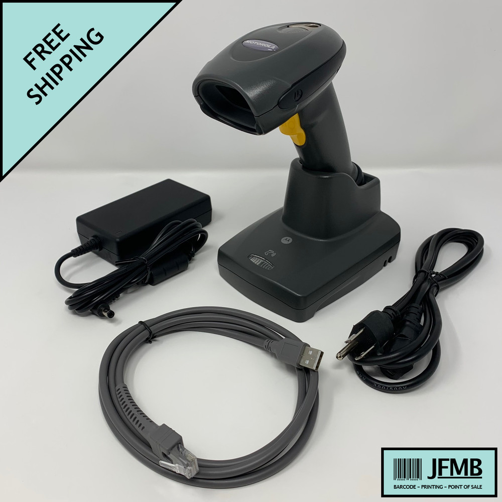 DS6878 Motorola Barcode Scanner Wireless USB 2D Laser + NEW BATTERY Zebra Symbol