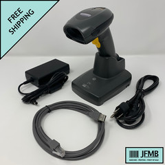 DS6878 Motorola Barcode Scanner Wireless USB 2D Laser + NEW BATTERY Zebra Symbol