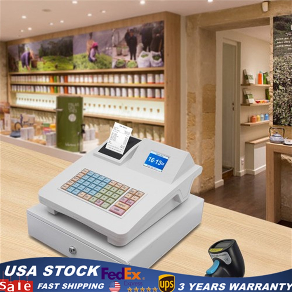 Electronic Cash Register Pos System Supermarket Bar Retail Shop with Cash Drawer